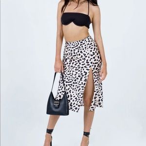 princess polly nia midi skirt beige